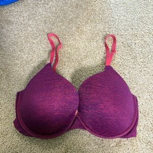 Victorias Secret Padded Perfect Coverage Bra Space Dye Pink Purple 34DD